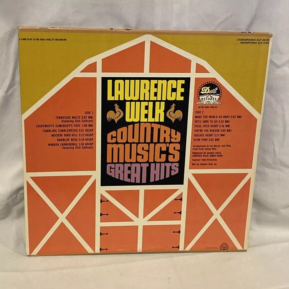 Lawrence Welk Country Music's Greatest Hits (Vinyl, 1969)Dot Records DLP 3725 VG - Picture 3 of 10